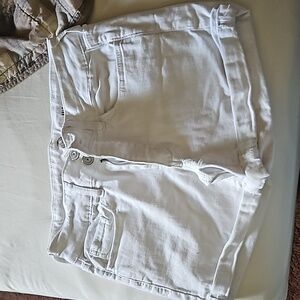 Womens White Jean shorts